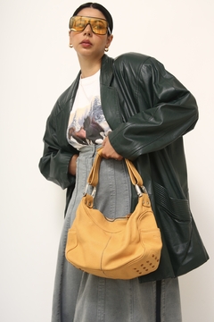 Bolsa couro mostarda vintage na internet