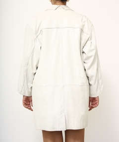 Blazer couro branco forrado vintage SANTIAGO na internet