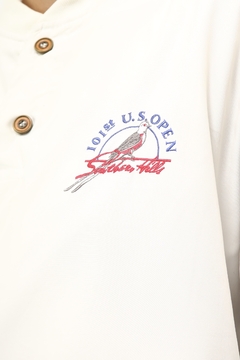 Blusa nylon vintage branca USA SANTIAGO - Capichó Brechó