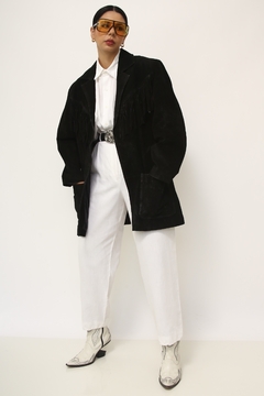 Blazer preto camurça franjas vintage SANTIAGO - comprar online