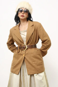 Blazer caramelo forrado lã
