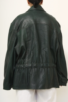 Parka verde musgo cinto couro SANTIAGO - Capichó Brechó