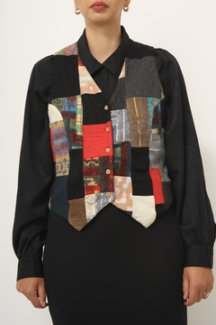 Colete recorte color vintage - comprar online