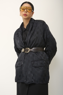 Blazer ombreira preto xadrez