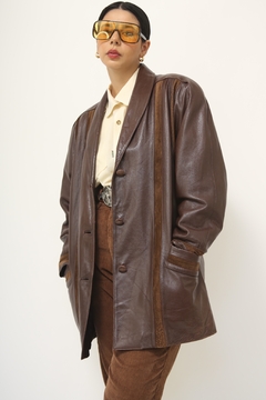 Blazer marrom ombreira classico recorte camurça SANTIAGO - comprar online
