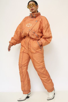 Macacão de sky laranja nylon acolchoado SANTIAGO