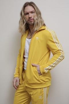 Jaqueta ADIDAS amarela classica listras