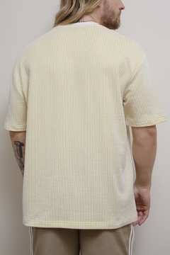 Camiseta listras amarela zara na internet