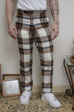 Calça xadrez vintage - loja online