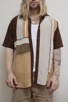 Camisa western mostarda rec marrom - loja online