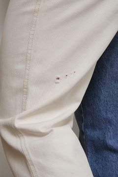 Calça Bicolor jeans com off - Capichó Brechó