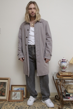 Sobretudo cinza forro xadrez J. CREW
