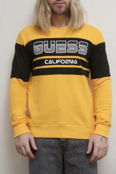 Moletom amarelo preto GUESS - comprar online