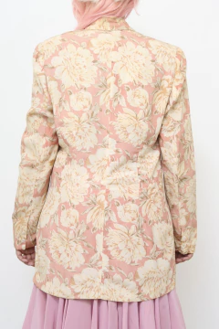 Blazer estampa flores rosa antigo - comprar online