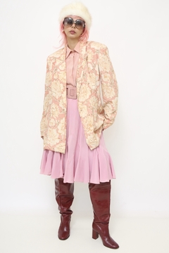 Blazer estampa flores rosa antigo na internet