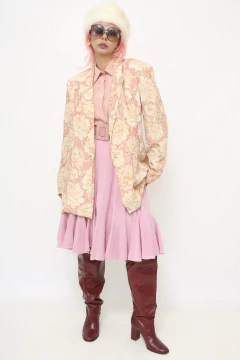 Blazer estampa flores rosa antigo na internet