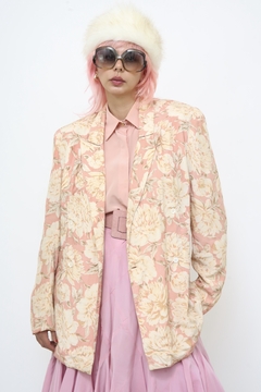 Imagem do Blazer estampa flores rosa antigo