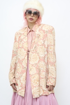 Blazer estampa flores rosa antigo na internet