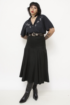 Camisa preta bordada western - comprar online