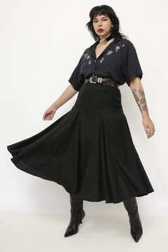 Camisa preta bordada western - loja online