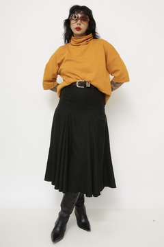 Blusa Zara mostarda gola alta na internet