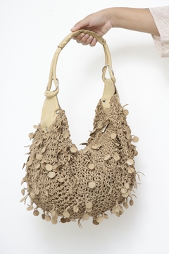 Bolsa couro efeito rustico
