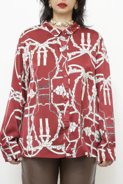 Camisa western vinho cordas e cela - comprar online