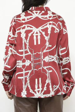 Imagem do Camisa western vinho cordas e cela