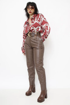 Imagem do Camisa western vinho cordas e cela