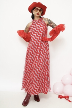 Imagem do Vestido vermelho bababdos vintage brilho