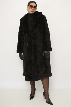Maxi casaco pelucia vintage - loja online