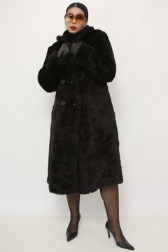 Maxi casaco pelucia vintage - loja online