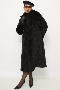 Maxi casaco pelucia vintage - loja online