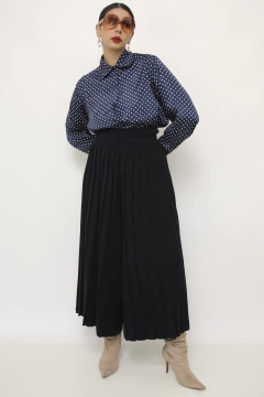 Camisa poa azul vintage
