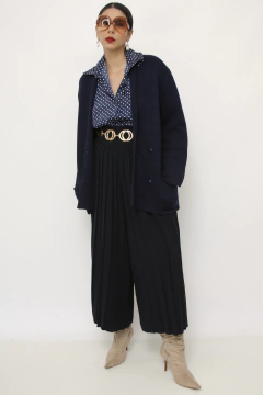 Cardigan azul grosso vintage - loja online