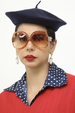 Boina azul lã PRADA vintage