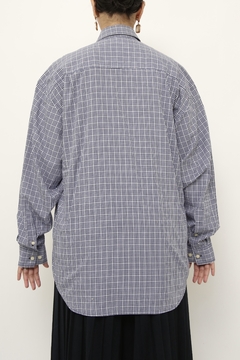 Camisa xadrez marinho classica TNG - Capichó Brechó