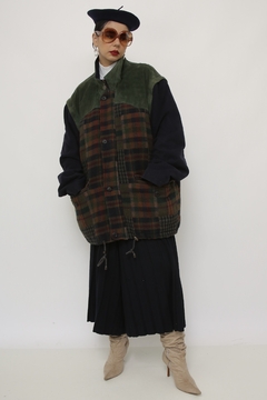 Maxi jaqueta que vira colete TED STONE couro com lã - comprar online