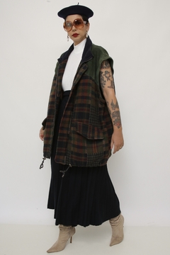 Maxi jaqueta que vira colete TED STONE couro com lã - comprar online
