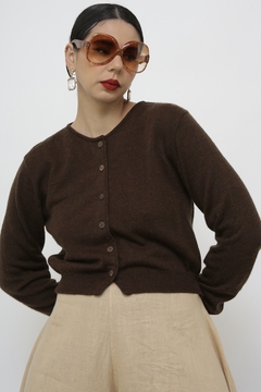 Imagem do Cardigan marrom tricot vintage