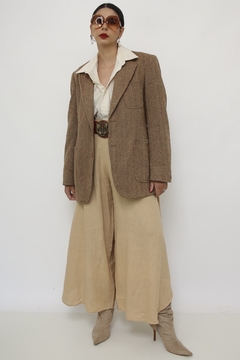Imagem do Blazer marrom vintage com gola removivel