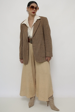 Blazer marrom vintage com gola removivel - comprar online