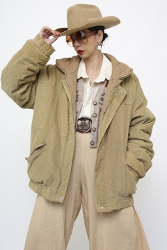 Jaqueta veludo cotele forrada vintage - comprar online