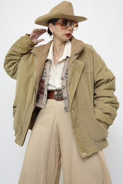 Jaqueta veludo cotele forrada vintage - comprar online