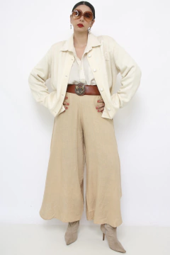 Cardigan creme bordado vintage - loja online