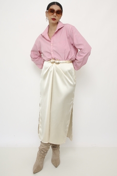 Camisa rosa manga longa - comprar online