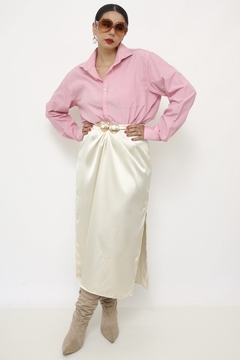 Camisa rosa manga longa