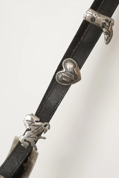 Cinto preto western cavalo coração e bota - comprar online