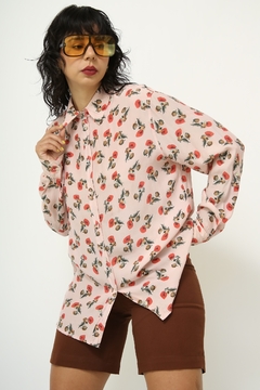 Camisa 100% SEDA estampada animale