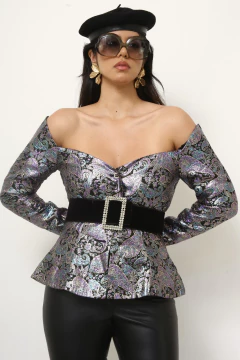 Blusa peplum VICTOR COSTA alta costura